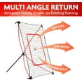 thumbnail image 3 of Baseball Kids Training Net - Pitch Back, Fielding Practice, Rebound, Throwing Return Exercise | Youth Sport Gifts, Softball Equipment & Gear, Black, 5' x 3', 3 of 8