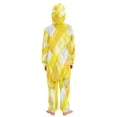 thumbnail image 3 of Soft Big Kids Onesie Pajamas Cozy Loose-Fit Jumpsuits for kids with Pockets for Christmas Lounge & Play Yellow and White Checkered Squares, 3 of 8