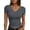 Grey, variant on Women's Spandex Long Sleeve Shirt Form Fitting Base Layer Blue M