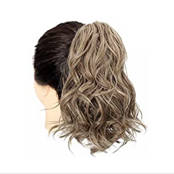 Clip Ponytail Extension Hairpieces for Women Short Curly Hairpiece Curly Wavy Ponytails Hair Extensions