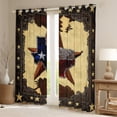 thumbnail image 3 of Homewish Tribal Texas Stars Black Out Curtains, Vintage American Stars Curtains Pack of 2 (42x63 Each), Southwestern Style Bedroom Curtains, Curtains and Drapes Room Decor, 3 of 6