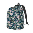 thumbnail image 2 of Balery Lilies Flowers Vintage Canvas Backpack for Men and Women - Large Capacity, Durable Travel Laptop Bag for School, Work, Hiking, and Outdoor Activities, 2 of 7