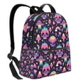 thumbnail image 2 of Lsque cartoon Skull rainbow space Pattern Backpack – School Travel Canvas Daypack with Ergonomic Padded Straps, Multiple Compartments & Leather Handle, 2 of 5