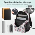 thumbnail image 5 of HUISEFOR Bow American Flag Kids Backpack for School 4 Piece 17 Inch Girls Backpack with Lunch Box Pencil Case Water Bottle Holder Kids Backpacks Lightweight for Students and Teens, 5 of 7
