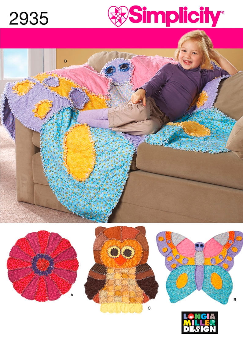 Simplicity Rag Quilts Pattern, 1 Each