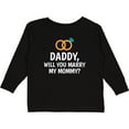 thumbnail image 3 of Inktastic Daddy Will You Marry My Mommy with Rings for Proposal Boys or Girls Long Sleeve Toddler T-Shirt, 3 of 5
