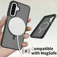 thumbnail image 4 of Designed for Magnetic Samsung Galaxy A26 5G Case,[Compatible with MagSafe] [Military Grade Drop Protection] Hybrid Slim Translucent Matte Shockproof with Anti-Fingerprint Phone Case,Black, 4 of 6