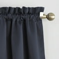thumbnail image 2 of Sun Zero Nolan Energy Saving Blackout Rod Pocket Curtain Panel, 40"X95", Navy (Single Panel), 2 of 7