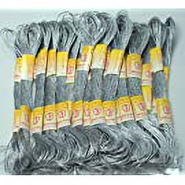 ThreadNanny 24 White Gold Skeins of 100 Percentage Cotton Metallic Thread for Hand Embroidery