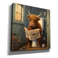 thumbnail image 2 of Epic Graffiti 'Highland Cow on Toilet' by Epic Portfolio, Canvas Wall Art, 18"x18", 2 of 2