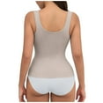 thumbnail image 5 of BLTIBY Women's Shapewear Tank Top Shaping Camisole U Neck Tops Tummy Control Vest Seamless Slimming Sleeveless Shaper Khaki M, 5 of 7