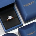 thumbnail image 5 of Gem Stone King 18K Rose Gold Plated Silver Ring Set with Moissanite (3.46 Cttw), 5 of 7