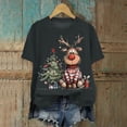 thumbnail image 2 of UngA Womens Christmas Shirts Merry and Bright Christmas Shirt Xmas Tree Graphic Holiday Tee Tops Christmas Tshirts Women Dark Gray,XL, 2 of 6