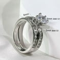 thumbnail image 2 of GYVAIN White Gold Plated 1CT CZ Women Wedding Ring Sets Engagement Ring for Woman, 2 of 6