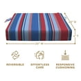 thumbnail image 6 of Stripe Blue & Red Premium Dining Seat Cushion (2-Pack), 6 of 8