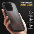 thumbnail image 6 of JETech Matte Case for iPhone 14 Pro 6.1-Inch, Shockproof Military Grade Drop Protection, Frosted Translucent Back Phone Cover, Anti-Fingerprint (Black), 6 of 6