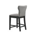 thumbnail image 5 of Rolando Upholstered Solid Back Counter Height Stools with Nailhead Trim (Set of 2) Grey and Black, 5 of 6