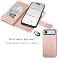 thumbnail image 4 of Tekcoo for iPhone 17 Air Case Wallet with ID Credit Card Holder for Women Men, Detachable Magnetic PU Leather Flip Wallet Phone Case for iphone 17 Air 6.5" with Strap Kickstand Cover, Pink, 4 of 7