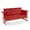 Red, variant on Crosley Furniture Bates Outdoor Metal Sofa Glider Red
