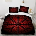 thumbnail image 2 of Viking Duvet Cover Set Nordic Viking Runes Print Bedding Set for Kids Teen Men King Size 2/3pcs Soft Polyester Comforter Cover, 2 of 7