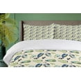 thumbnail image 4 of Ambesonne Botanical Duvet Cover Sets, Leaves Branches Retro, 2-Queen, Cream Olive Green Blue, 4 of 7