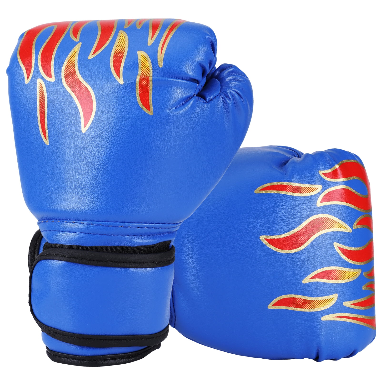 Kids Children Professional Flame Mesh Breathable PU Sanda Boxing Training Glove. 