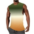 thumbnail image 2 of RYRJJ Mens Gradient Tank Top Sleeveless Workout Muscle Athletic Tops Lightweight Round Neck Summer Casual Beach Shirts(Army Green,XXL), 2 of 5