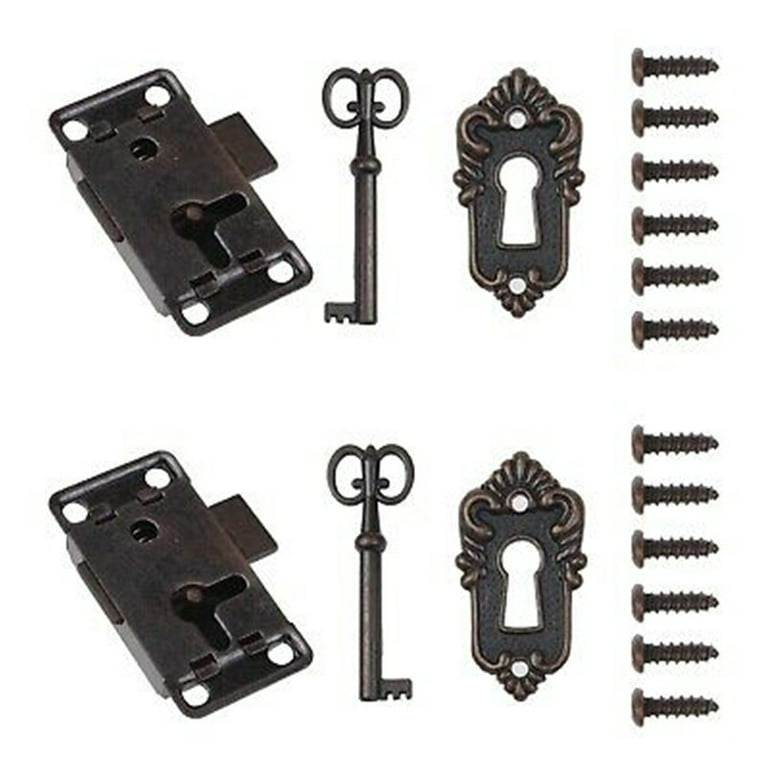2 Pcs cabinet door locker Decorative Locks for Cabinets Box Locks