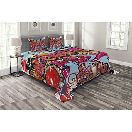Graphic Bedspread Set Hip Hop Street Culture Harlem New York City