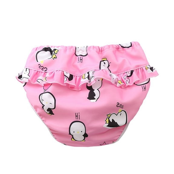 FASHOFT Newborn Infant Toddler Baby Reusable Waterproof Swim Diapers Leak Proof Ruffle Trim For Pool Wear Baby Swim Suits D A