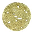 thumbnail image 1 of Decorative Round Shaped Aluminum Tray With Rough Edges, Pack Of Two, Gold, 1 of 1
