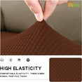 thumbnail image 3 of Cream Stretch Cushion Cover for L Shape Chaise Lounge Sofa Separate Cushion Couch Chaise Cover for Both Left/Right Sectional Couch ( Seater + Chaise), 3 of 7