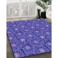 thumbnail image 3 of Ahgly Company Machine Washable Indoor Rectangle Transitional Purple Mimosa Purple Area Rugs, 3' x 5', 3 of 7