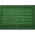 thumbnail image 1 of Ahgly Company Indoor Rectangle Abstract Emerald Green Contemporary Area Rugs, 2' x 4', 1 of 4