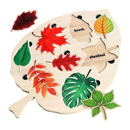 

BFSAUHA Enrichment Nature s Choice Wooden Montessori Leaf Shaped Puzzle Toy A Joyful Bonding Experience for Parent Child