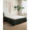 thumbnail image 2 of Dark Green Forest Wrap Around Bed Skirts for King Bed 16" Drop,Bed Skirt with Adjustable Elastic Belt Dust Ruffle Bed Valance for Bedroom Hotel Luxury Pine Trees Modern Mysterious Art Bed Frame Cover, 2 of 7