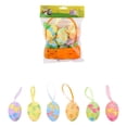 thumbnail image 2 of BotaniNest 6 Easter Egg Hangings Foam Easter Decorations Colorful Ribbon Hangings Printed Easter Eggs Suitable For Holiday Decorations Light Easter Party Decorations Trees Walls, 2 of 7