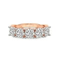 thumbnail image 5 of IGI Certified Round Shape Lab Grown Diamond Anniversary Band Ring For Women | 5 Stone 7 CT TW In 14K Rose Gold | FG-VS1-VS2 Quality Noella Friendly Diamonds Band Ring, 5 of 5