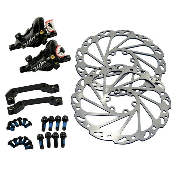 JUIN TECH M1 Hydraulic MTB E-bike Disc Brake set 160mm w/ Rotor (F R), Black #JT1948