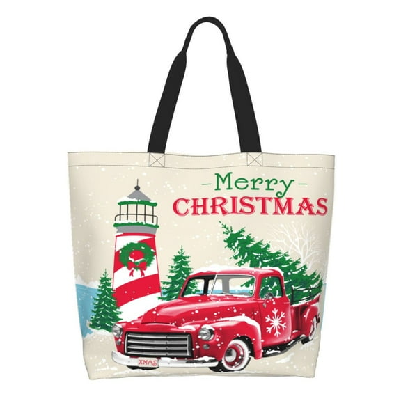 Rocae Merry Christmas 1 for Big Capacity Shoulder Bag with Pockets,Tote Bag for Women Handbag