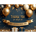 thumbnail image 3 of Decorative Design Thank You Banner Golden Theme Balloon Decoration Appreciation Banner for Office Party Employee Recognition Event, 3 of 6