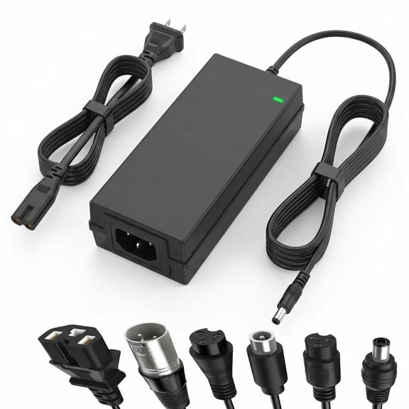 Rosliny 42V 2A Charger Adapter for with 7 in 1 Plugs for EVERCROSS EV08E, EV08S, EV10K, EV10K Pro, EV10Z
