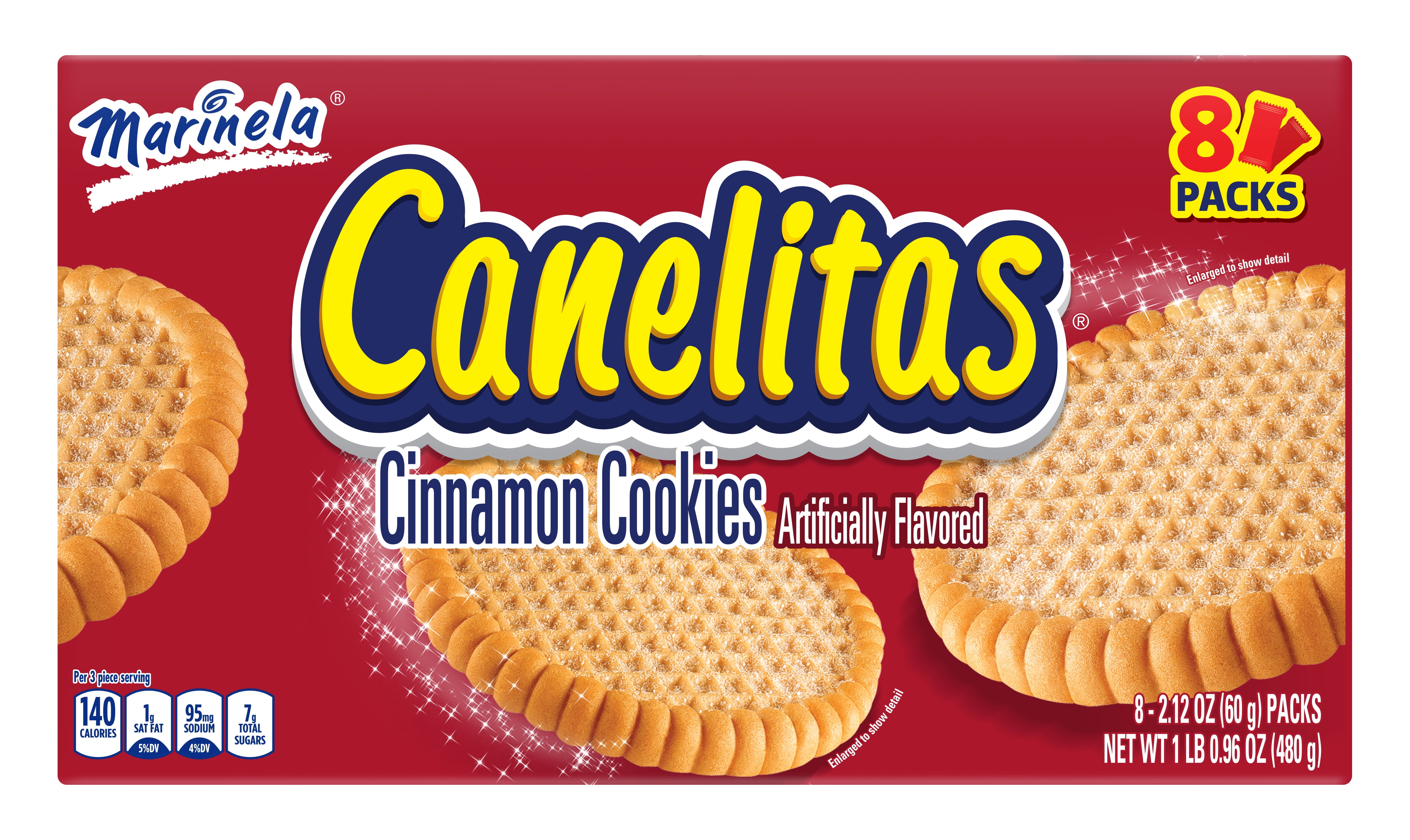 Marinela Canelitas Crispy Cinnamon Cookies 8 Packs Per Box 16 96 Oz Walmart Com Walmart Com