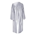 thumbnail image 3 of Endea Graduation Shiny Silver Graduation Gown  Cap, 3 of 9