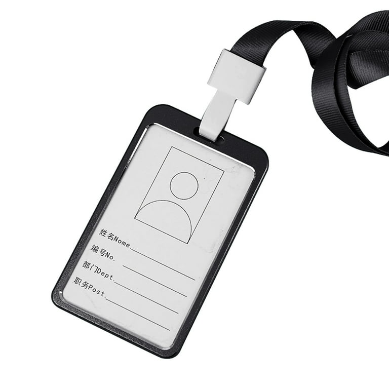 Aluminum Alloy Vertical Business Work Name ID Card Badge Holder