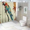 thumbnail image 7 of Orinice Colorful Parrot Bathroom Decor Set with Hooks, Luxurious Polyester Fabric Shower Curtain Set, Waterproof and Easy to Install 60x72, 7 of 7