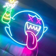 Anime Neon Sign Creative Custom Lighting Gengar Game Room Light for Game Room Bedroom Wall Decor Demon Halloween Ghost Neon Ligh