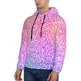 thumbnail image 3 of Naloa Colorful Glitters Men's Casual Hooded Collar Drawstring Hoodies Pullover Sweatshirts Casual Long Sleeve Shirts-3X-Large, 3 of 7