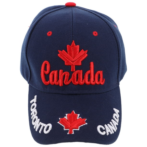 Gorra de béisbol con la bandera de Canadá bordada con hoja de arce para hombre y mujer, gorra deportiva patriótica ajustable para actividades al aire libre.