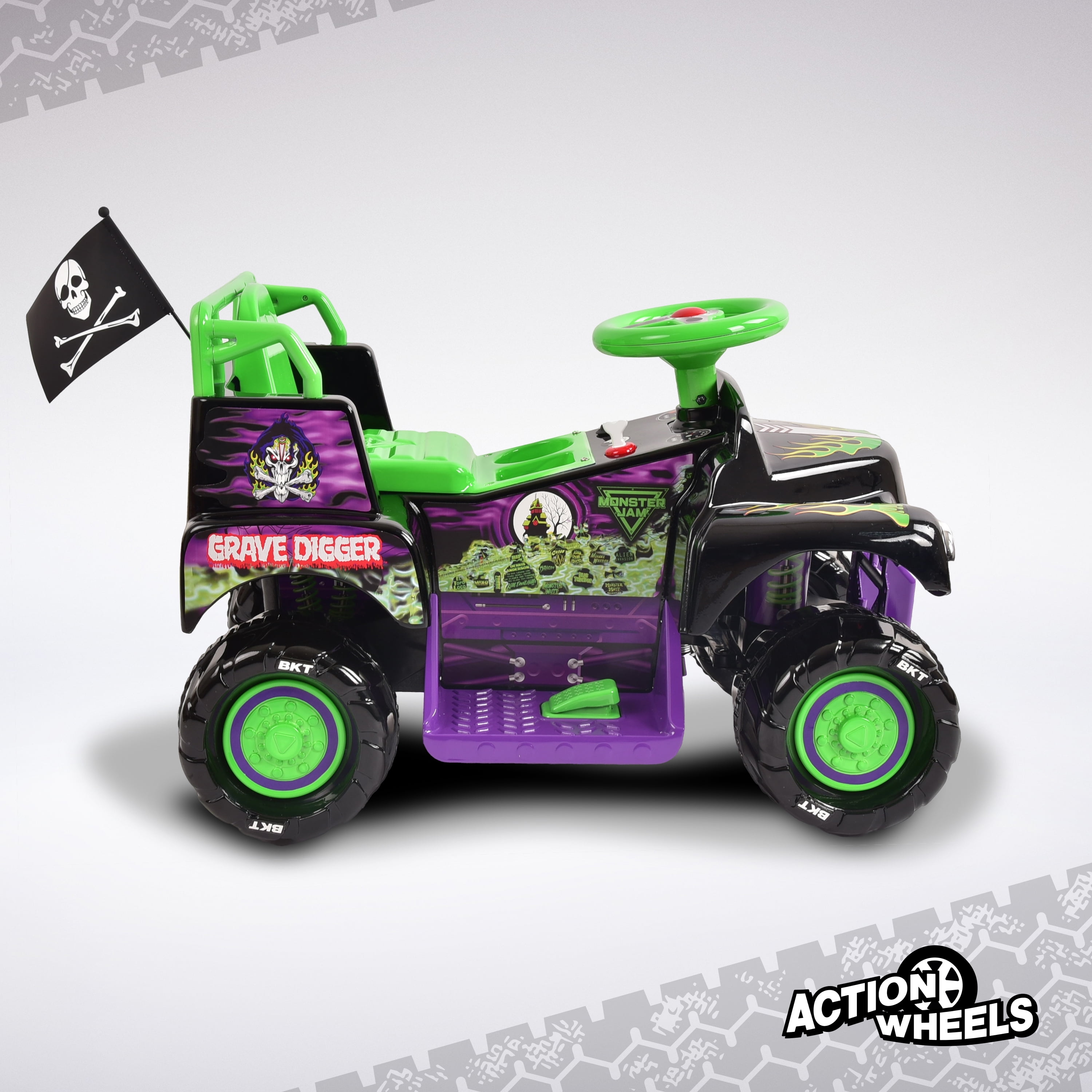 6V Grave Digger Ride on Car Monster Truck Monster Jam Graphics for Boys & Girls 18-36 Months